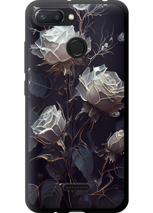 TPU черный чехол 'Розы 2' для Endorphone Xiaomi Redmi 6 (258171262)
