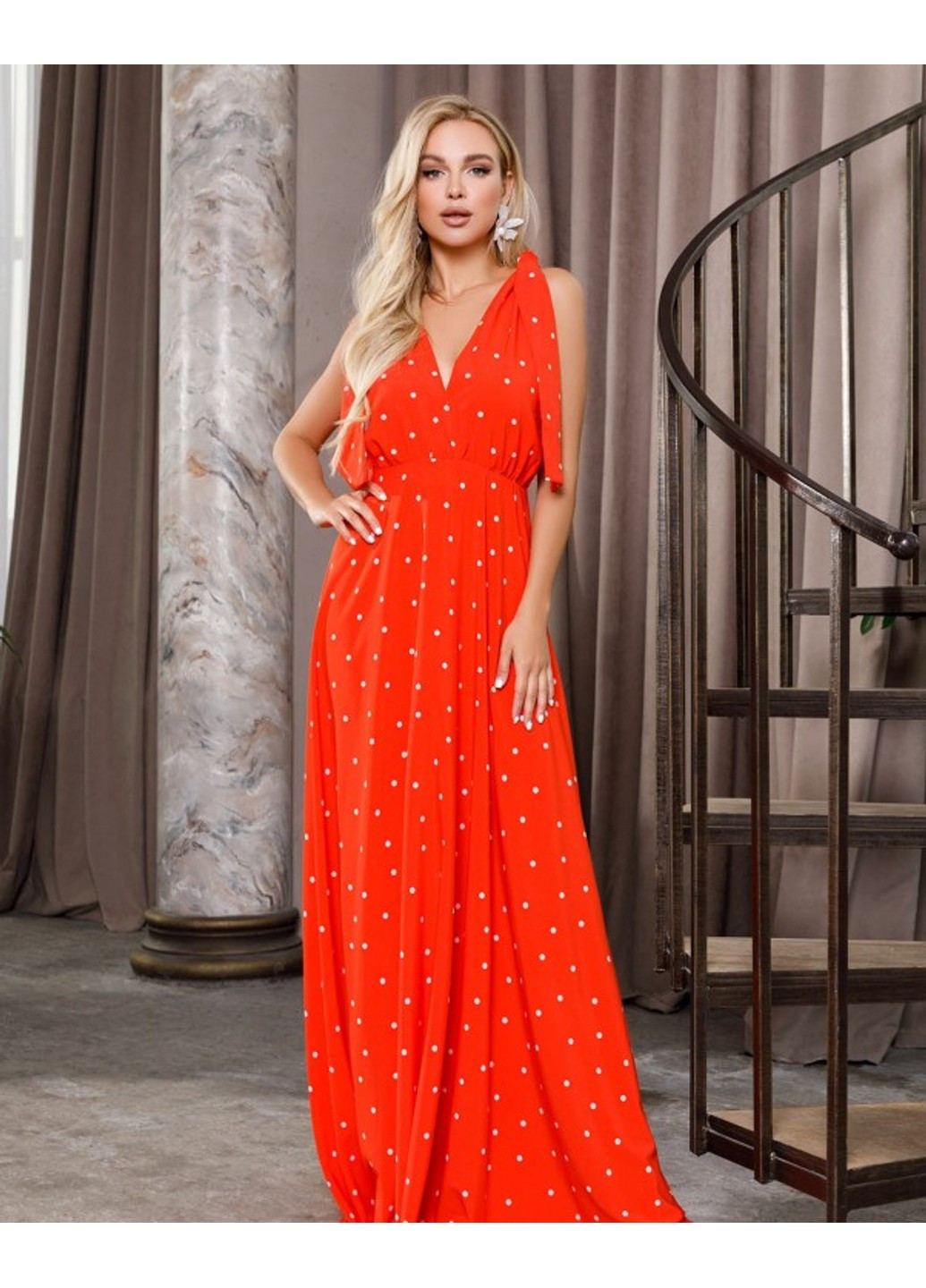 Помаранчева вечірня сукня 12625 помаранчевий ISSA PLUS
