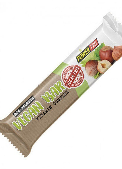 Углеводно-протеиновый батончик 32% Vegan Bar Sugar Free 60 g Nuts and Dried Fruits Power Pro (256720602)