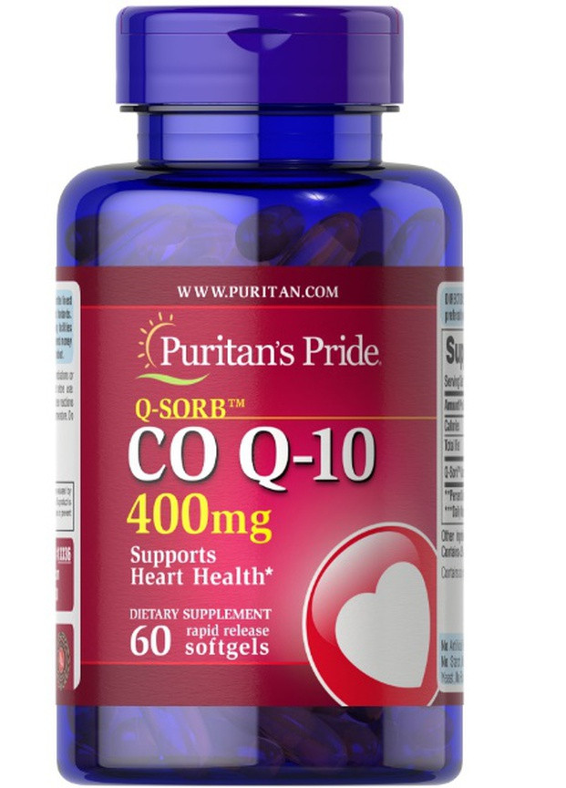 Puritan's Pride Q-Sorb Co Q-10 400 mg 60 Caps Puritans Pride (257252629)