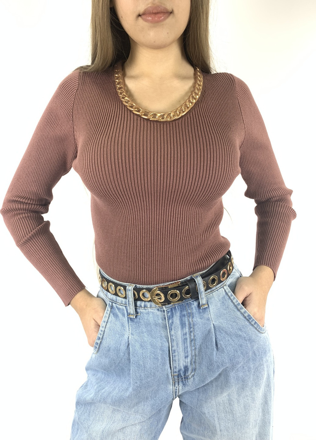 Теракотова блуза жіноча C`est Monique