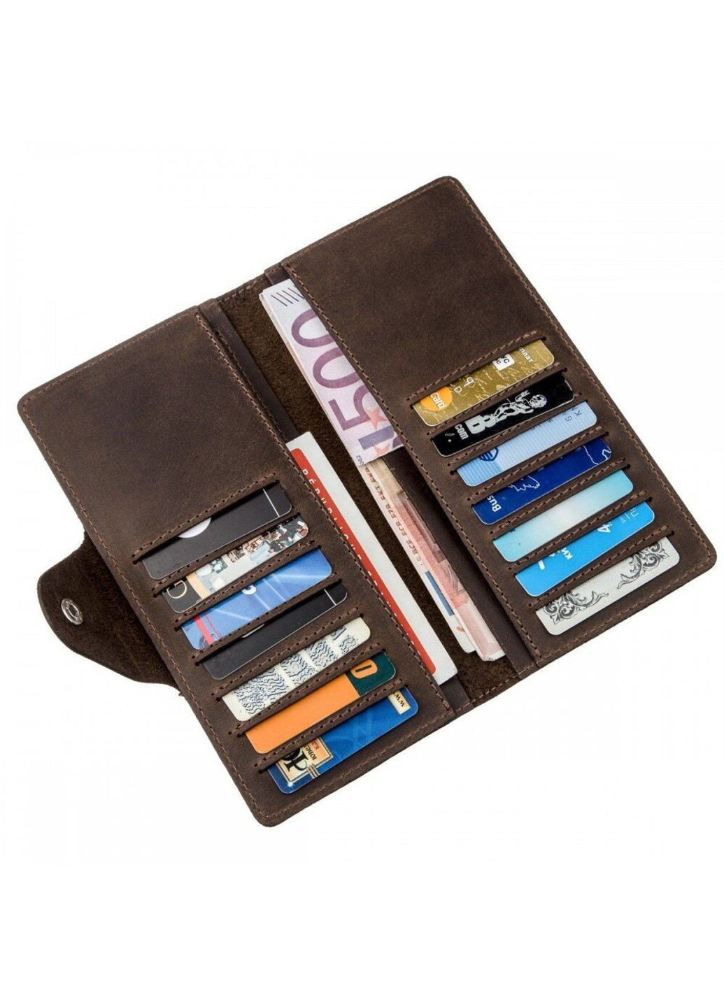 Чоловічий гаманець з вінтажній шкіри 16180 Коричневий Shvigel (262524167)