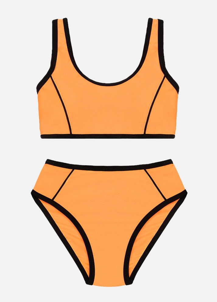 Помаранчевий літній купальник для дівчинки колір помаранчевий цб-00224051 Teres