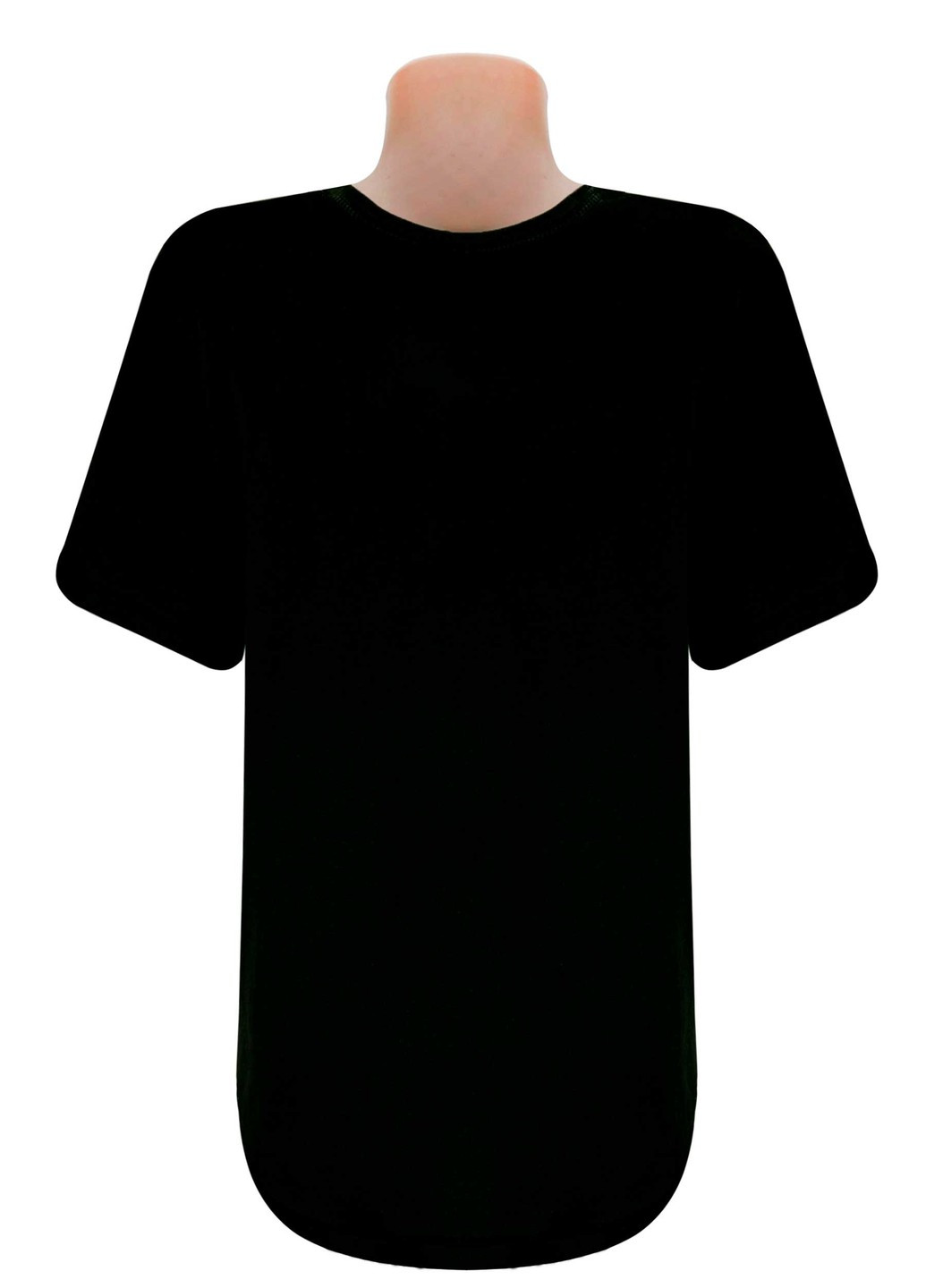 Чорна всесезон футболка жіноча / чоловіча з коротким рукавом Жемчужина стилей 777