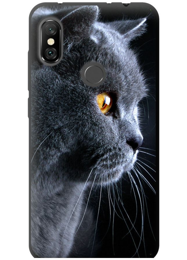 TPU черный чехол 'Красивый кот' для Endorphone xiaomi redmi note 6 pro (260265517)