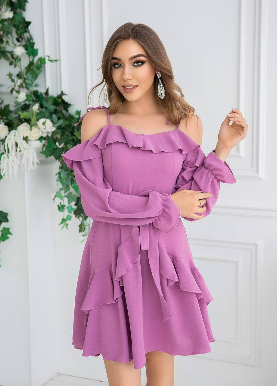 Фиолетовое женское платье цвет лаванда 433930 New Trend