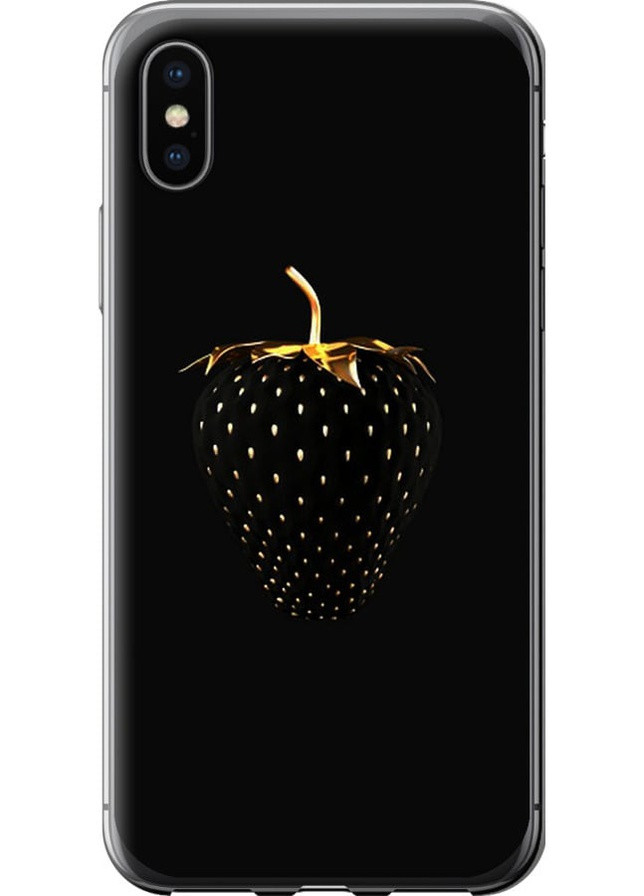 Силикон с усиленными углами чехол 'Черная клубника' для Endorphone apple iphone x (258486277)