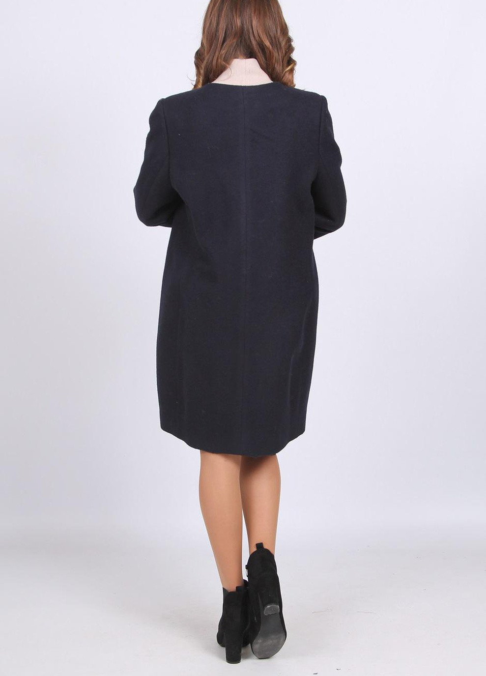 Темно-синее Пальто 421 шерсть темно-синий Актуаль