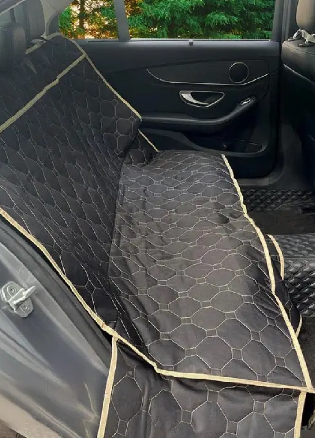 Накидка чехол подстилка на заднее сидение авто для перевозки животных собак кошек 141х126.5 см (474214-Prob) Черная Unbranded (257609723)