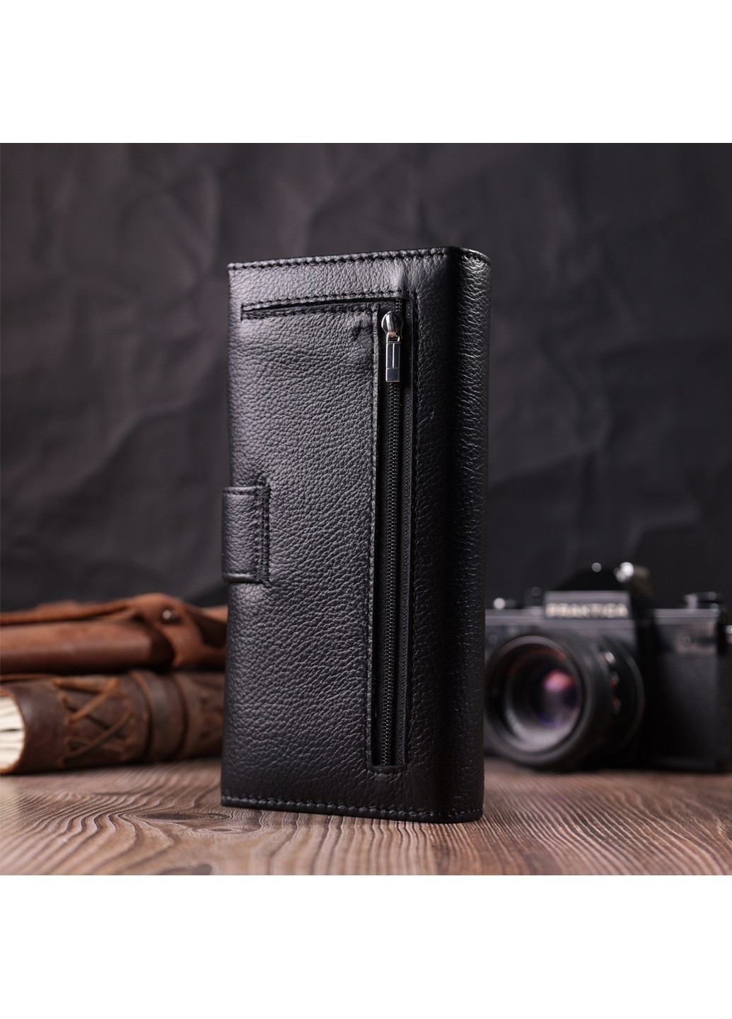 Надежный женский кошелек из натуральной кожи 22548 Черный st leather (278001086)