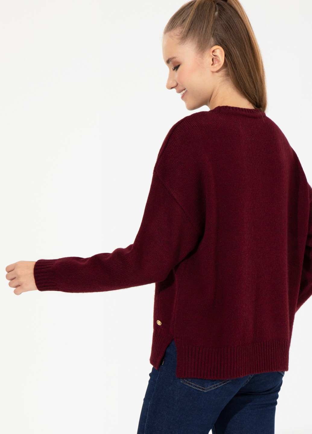 Вишневый свитер женский U.S. Polo Assn.