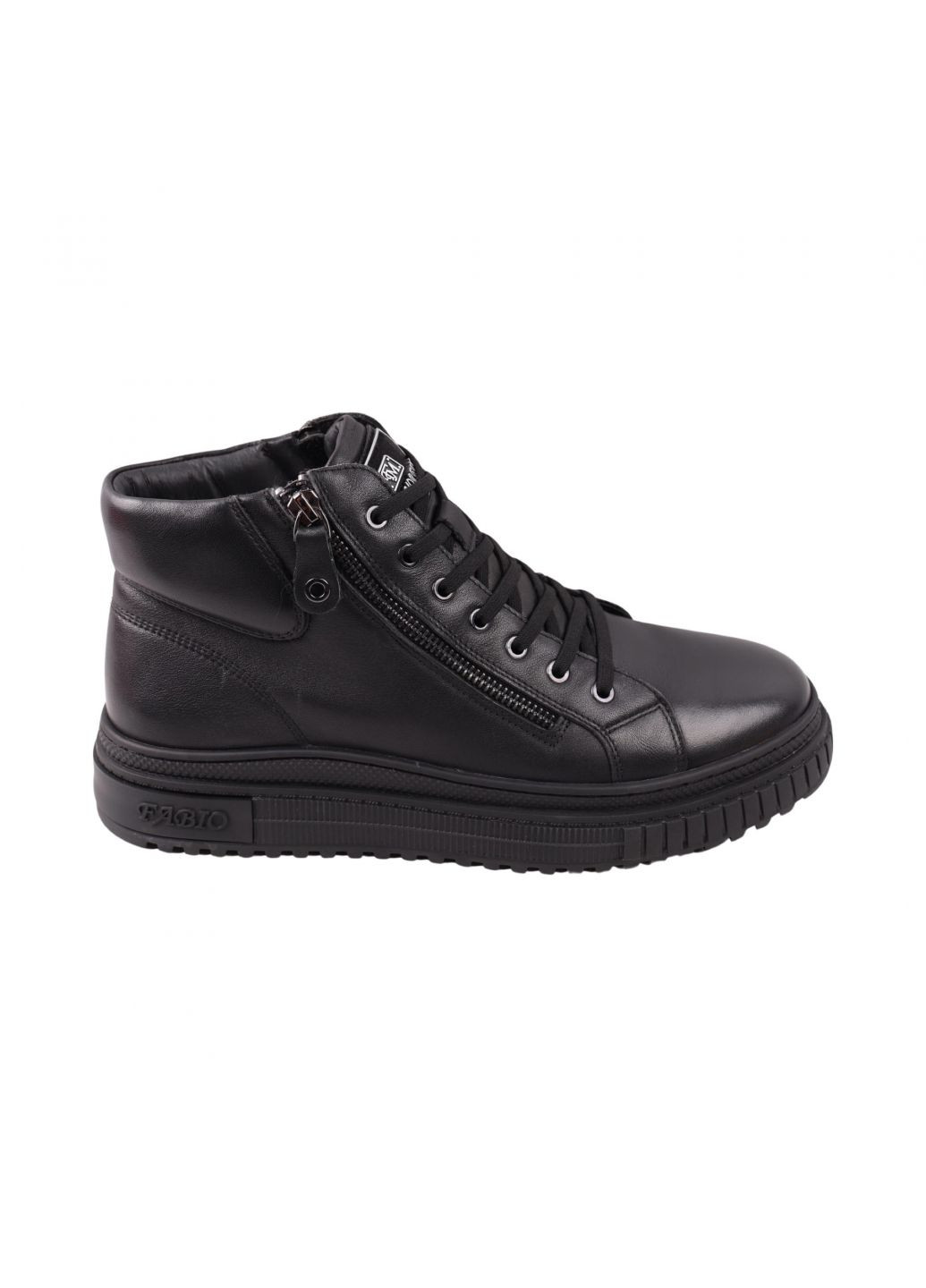 Черные ботинки мужские черные натуральная кожа Brooman