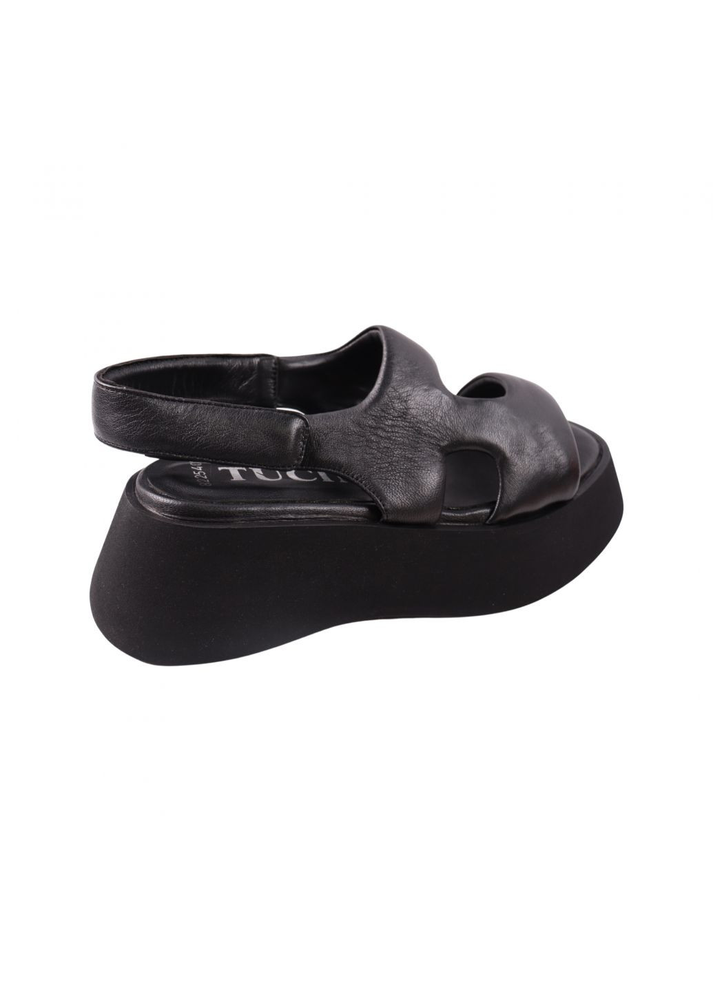 Черные босоножки женские черные натуральная кожа Tucino
