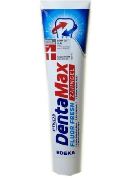 Зубна паста DentaMax Fluor Fresh Свіжий подих 125 мл Elkos (264382522)