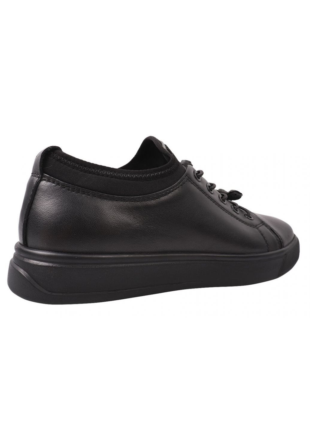 Черные туфли комфорт мужские из натуральной кожи, на шнуровке, на платформе, черные, Marion