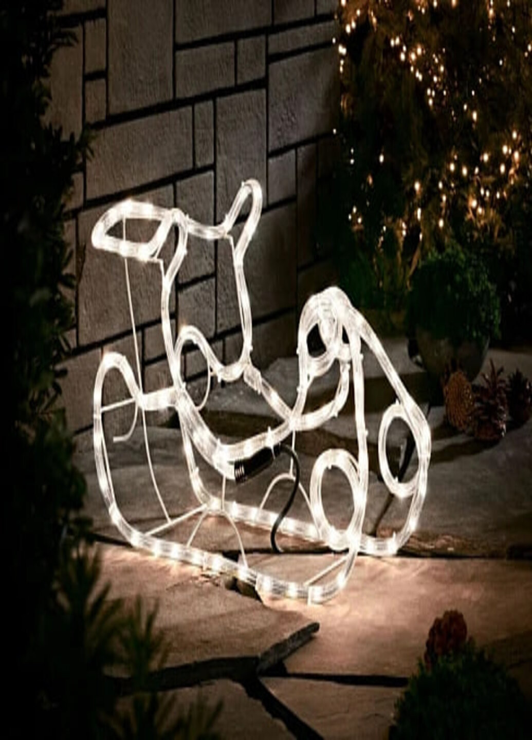 LED 3D санки декоративные "Северный олень" 25 x 33 x 60 см Melinera (263276589)