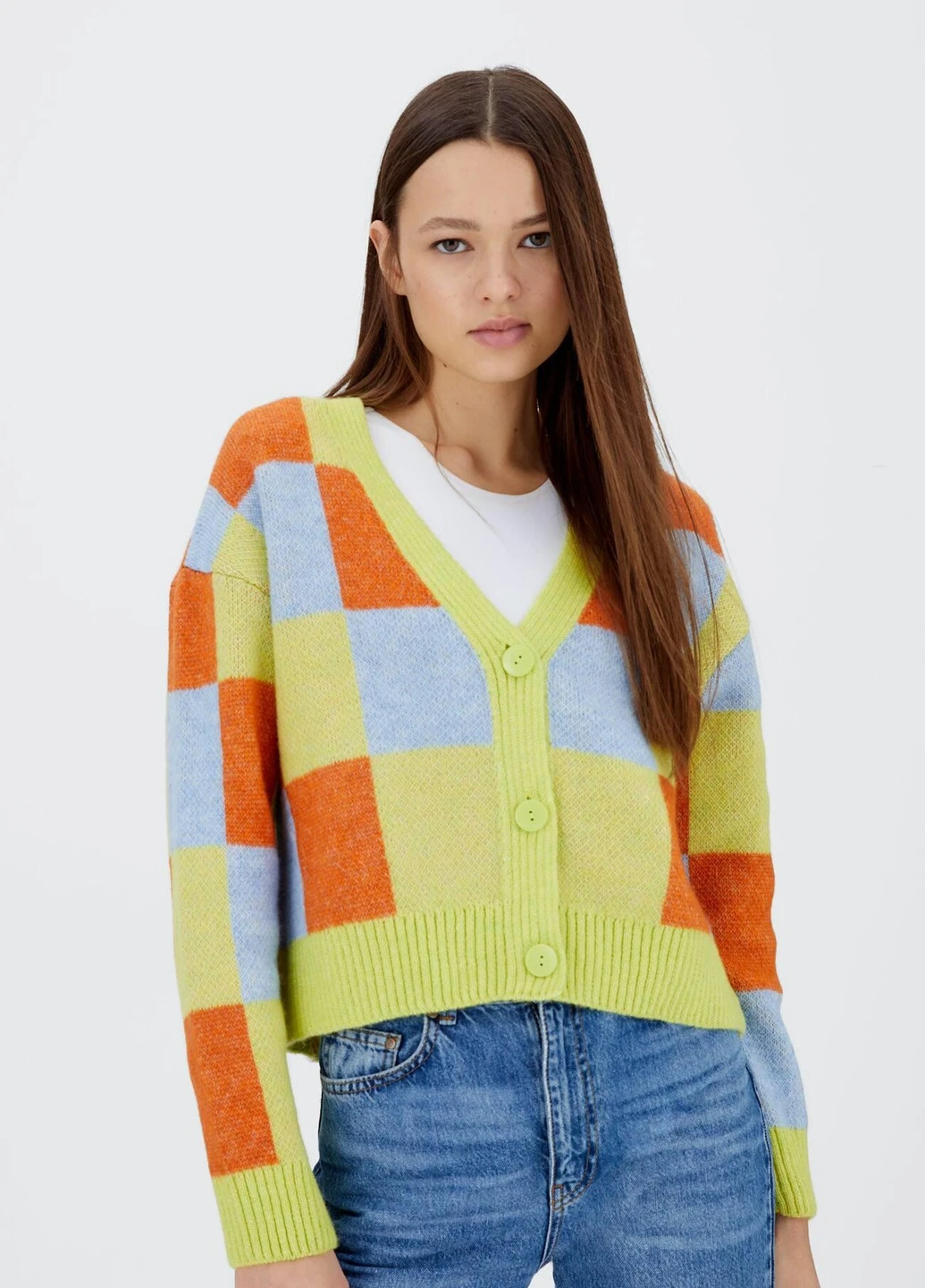 Разноцветный кардиган Stradivarius