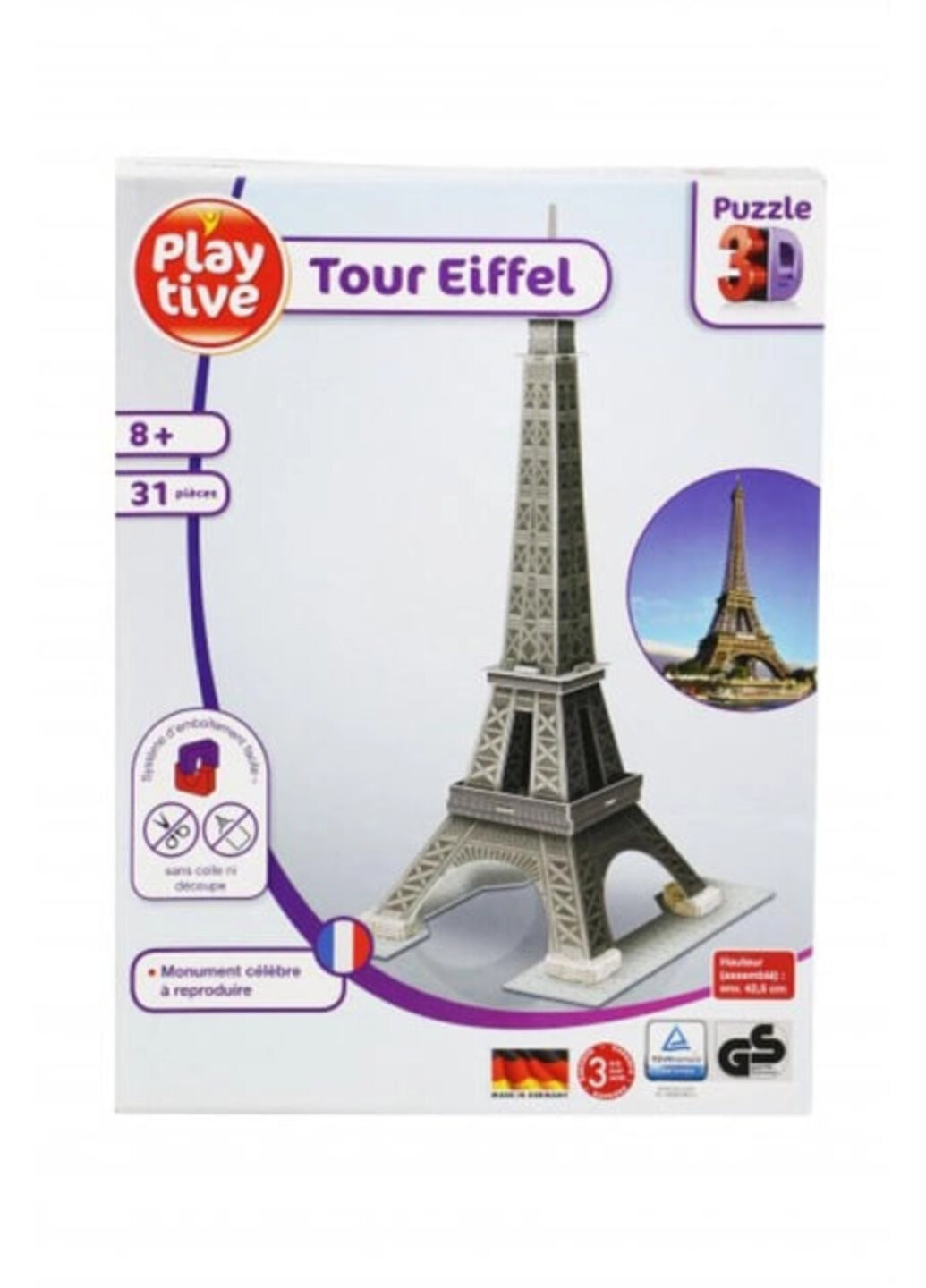 3D пазл Эйфелевая башня 31 предмет Playtive (263942016)