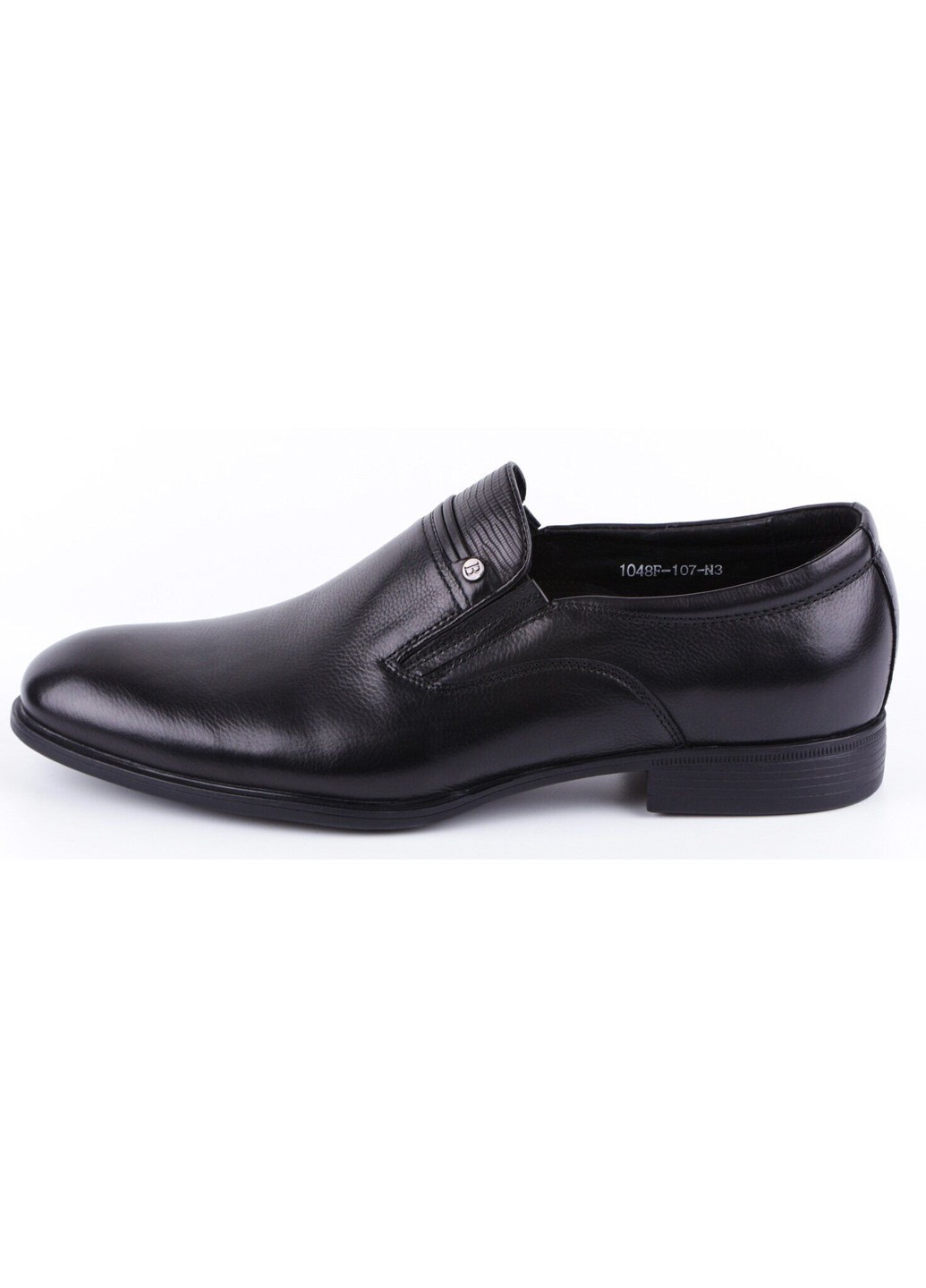 Черные мужские классические туфли 19779 Bazallini без шнурков