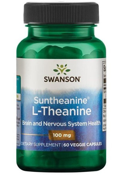 L-Theanine 100 mg Suntheanine 60 Veg Caps Swanson (256720055)