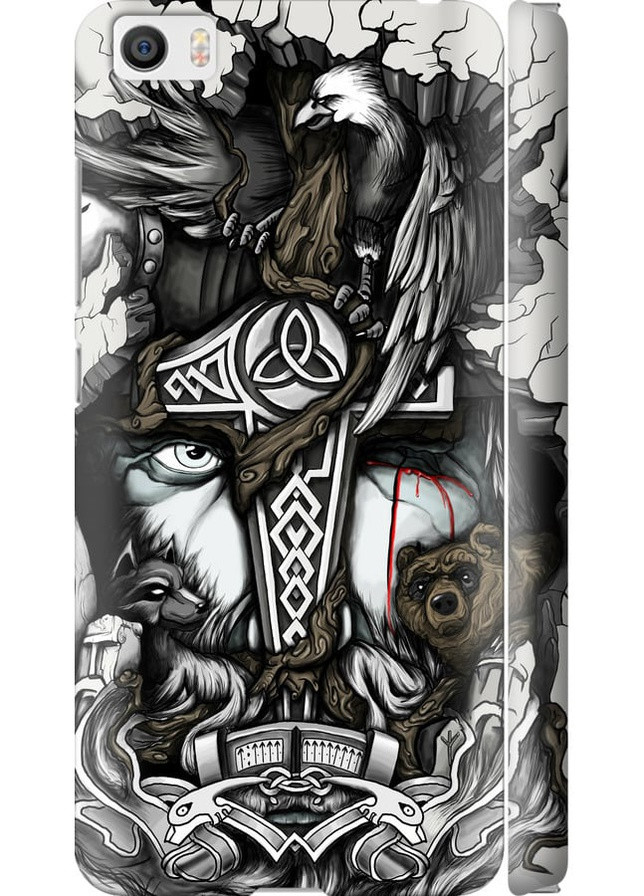 3D пластиковый матовый чехол 'Тату Викинг' для Endorphone Xiaomi Mi5 (257828138)