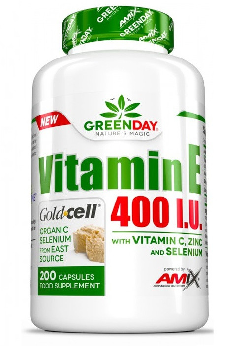 GreenDay Vitamin E 400 IU LIFE+ 200 Caps Amix Nutrition (257342719)