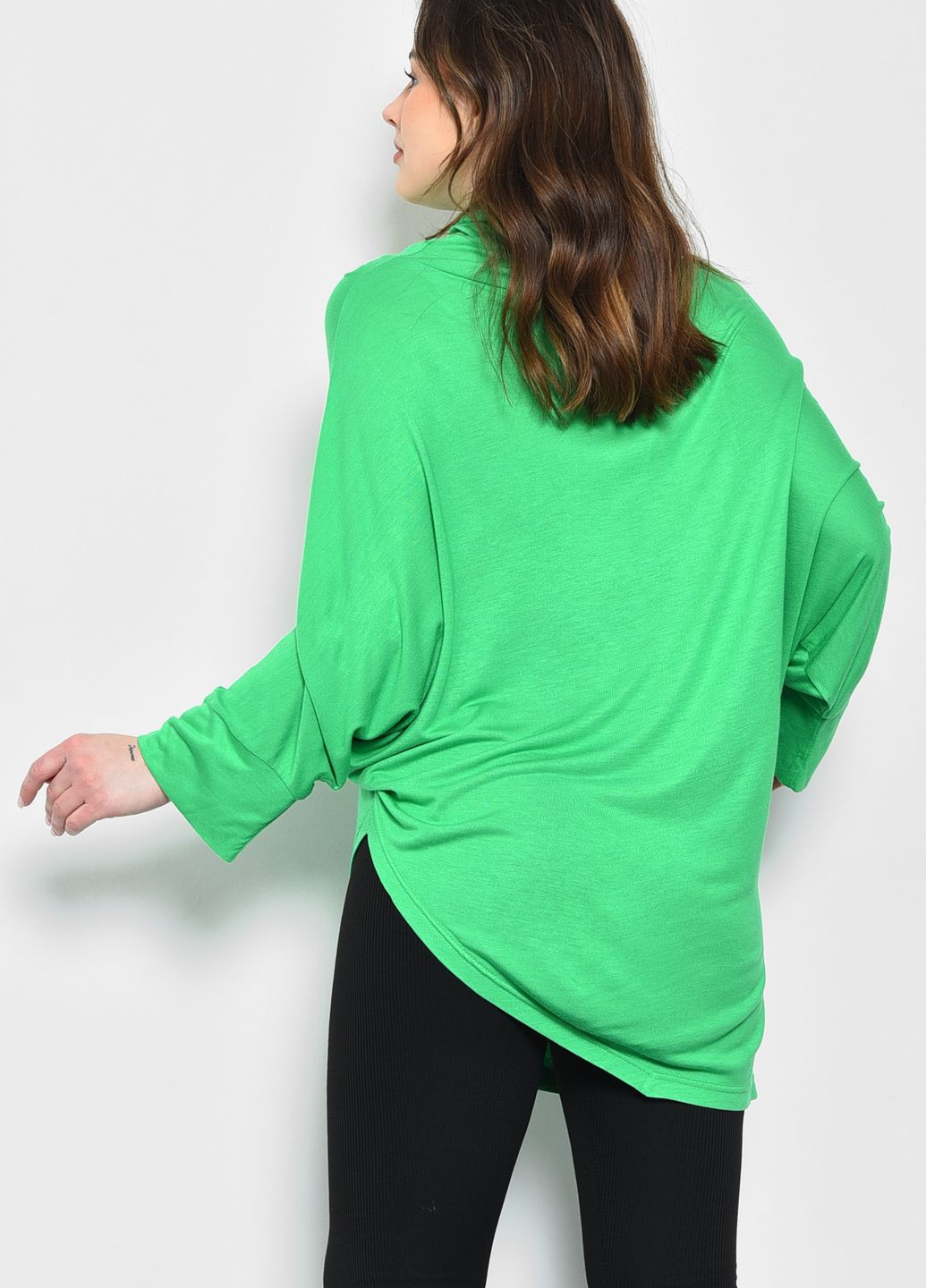 Туніка жіноча напівбатальна зеленого кольору Let's Shop (276774269)
