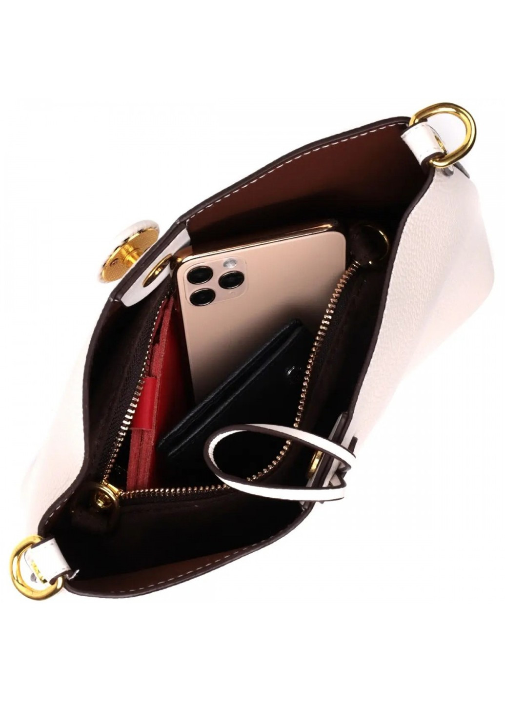 Молодежная женская кожаная сумка с косметичкой 22321 Vintage (276705713)