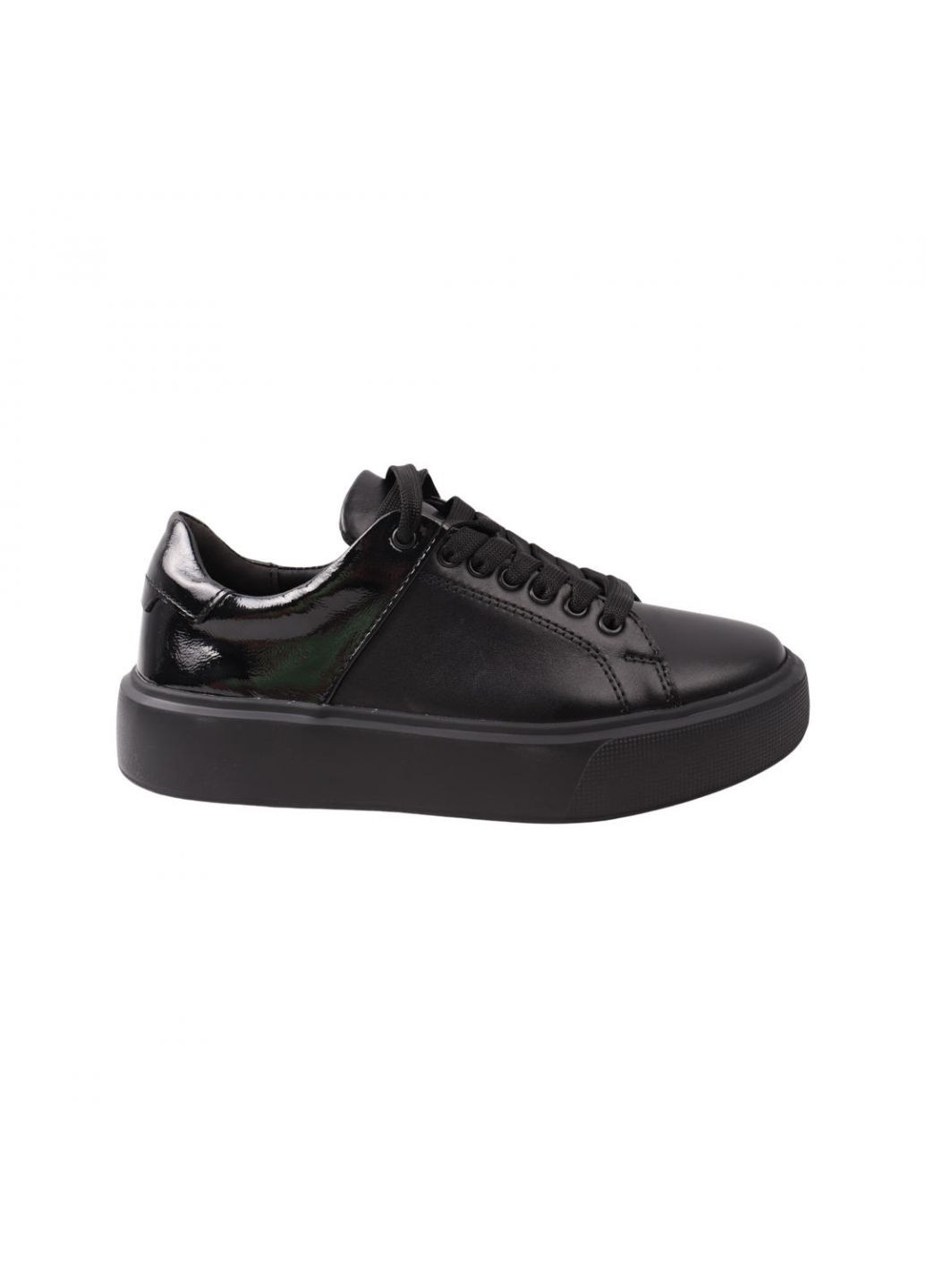 Черные кеды женские maxus черные натуральная кожа Maxus Shoes 78-21DTC