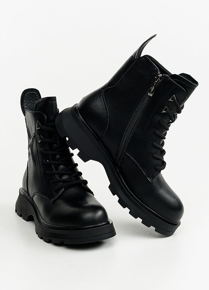 Осенние женские ботинки цвет черный цб-00225958 Wilmar