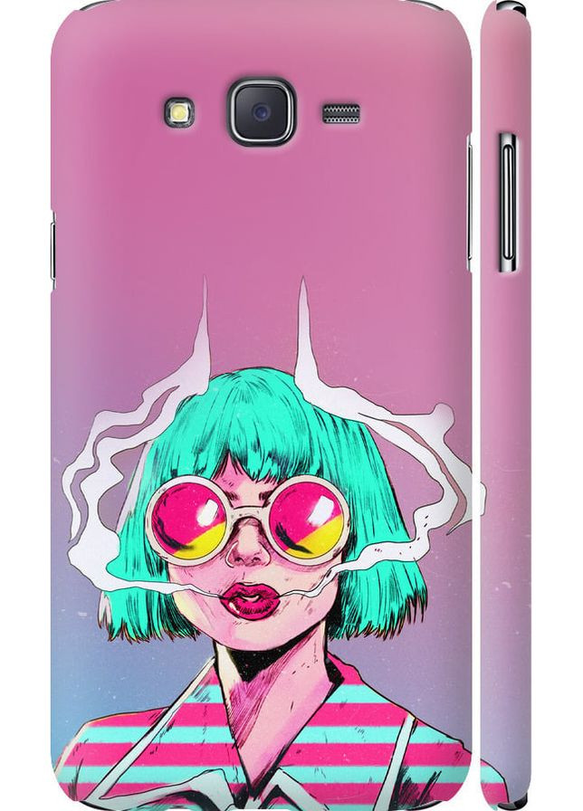 3D пластиковий матовий чохол 'Поп арт дівчина' для Endorphone Samsung Galaxy J7 J700H (276193269)