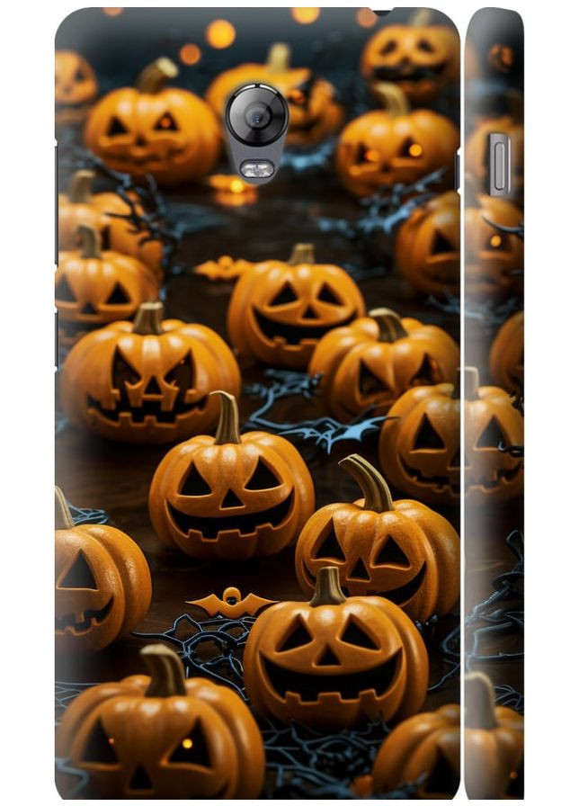 3D пластиковый матовый чехол 'Тыквы 2' для Endorphone Lenovo Vibe P1 (266807059)