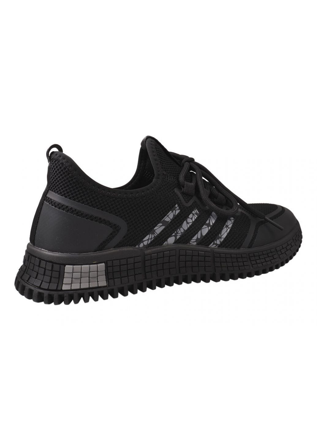 Черные кроссовки мужские из текстиля, на низком ходу, на шнуровке, черные, Berisstini 13-21DK