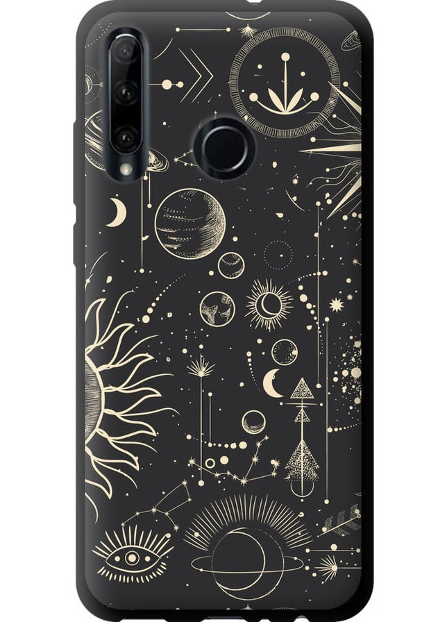 TPU чорний чохол 'Фаза місяця' для Endorphone Huawei Honor 20 Lite (258091107)