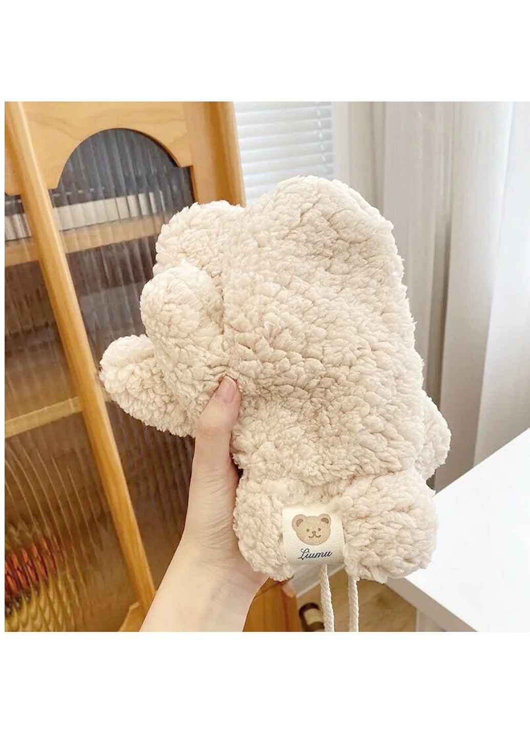 Перчатки меховые Медведь Тедди со шнурком Brand рукавиці (273178755)