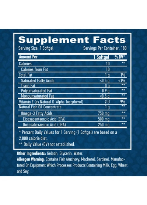 Ultra Omega 3 180 Softgels Haya Labs (259967131)