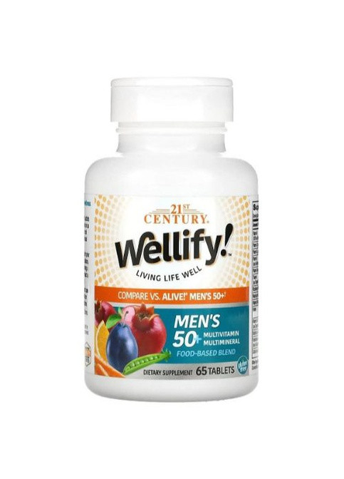 Wellify, Men's 50+ Multivitamin Multimineral 65 Tabs 21st Century (259450365)