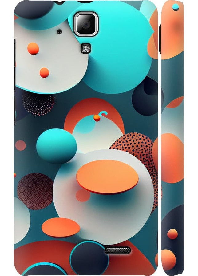 3D пластиковый матовый чехол 'Горошек абстракция' для Endorphone Lenovo A536 (258171766)