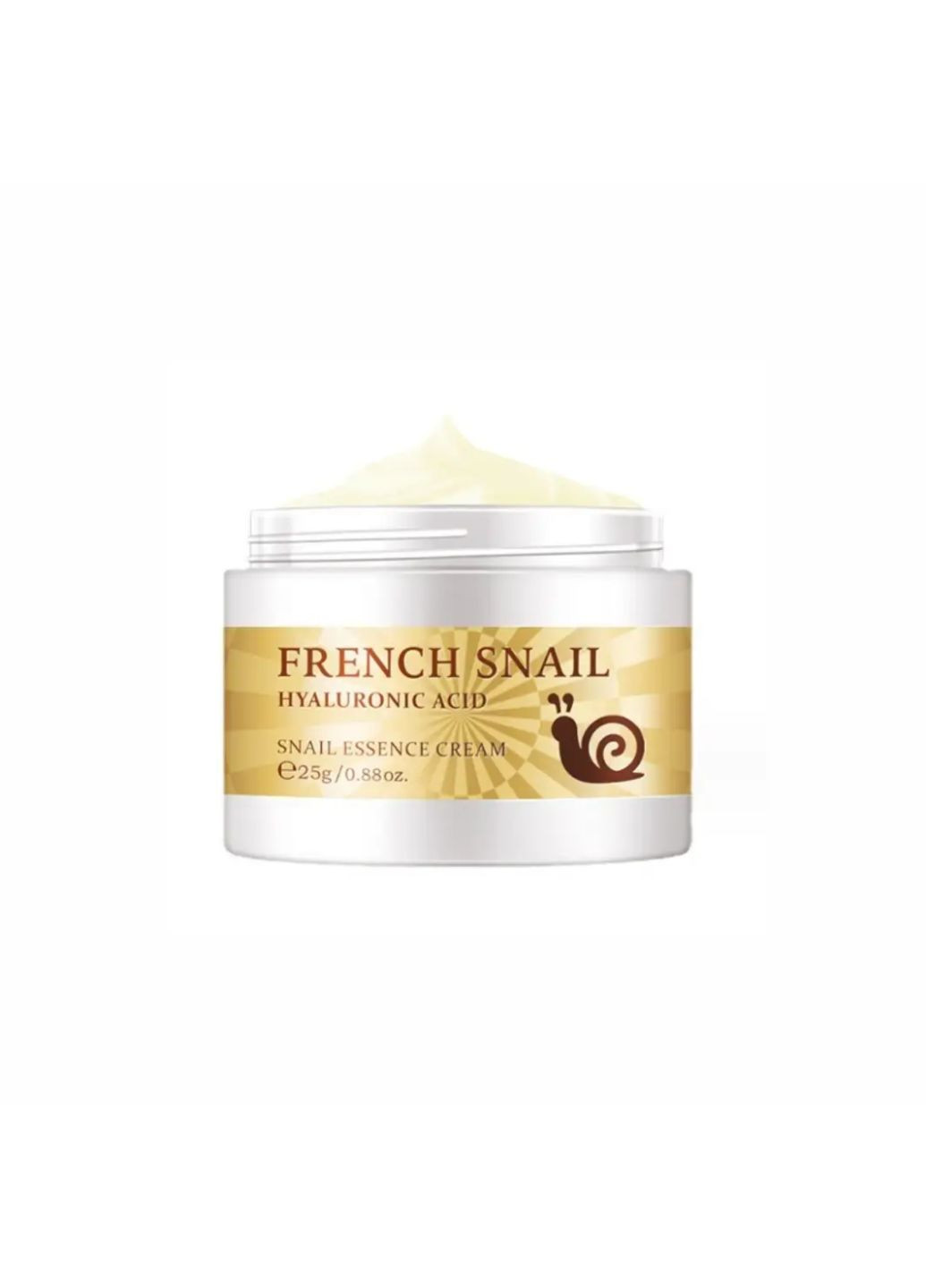 Крем для обличчя з екстрактом муцину равлика French Snail Hyaluronic Acid Essence Cream, 25 мл Laikou (276972857)