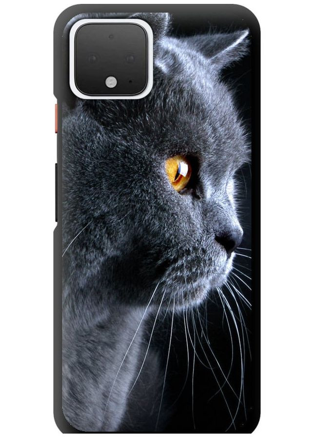 TPU черный чехол 'Красивый кот' для Endorphone google pixel 4 (266812797)