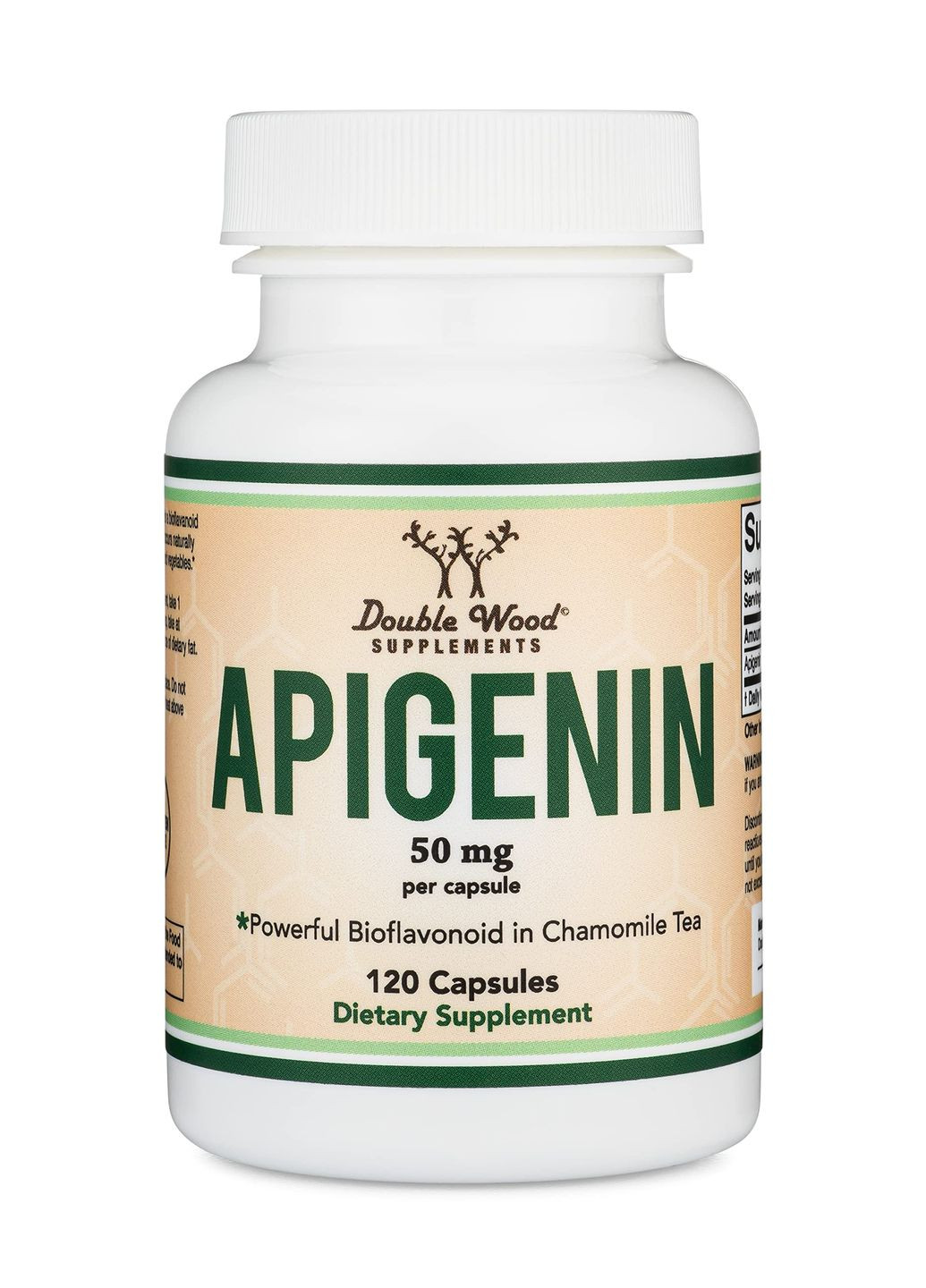 Апігенін Double Wood Apigenin 50 mg, 120capsules Double Wood Supplements (261256091)
