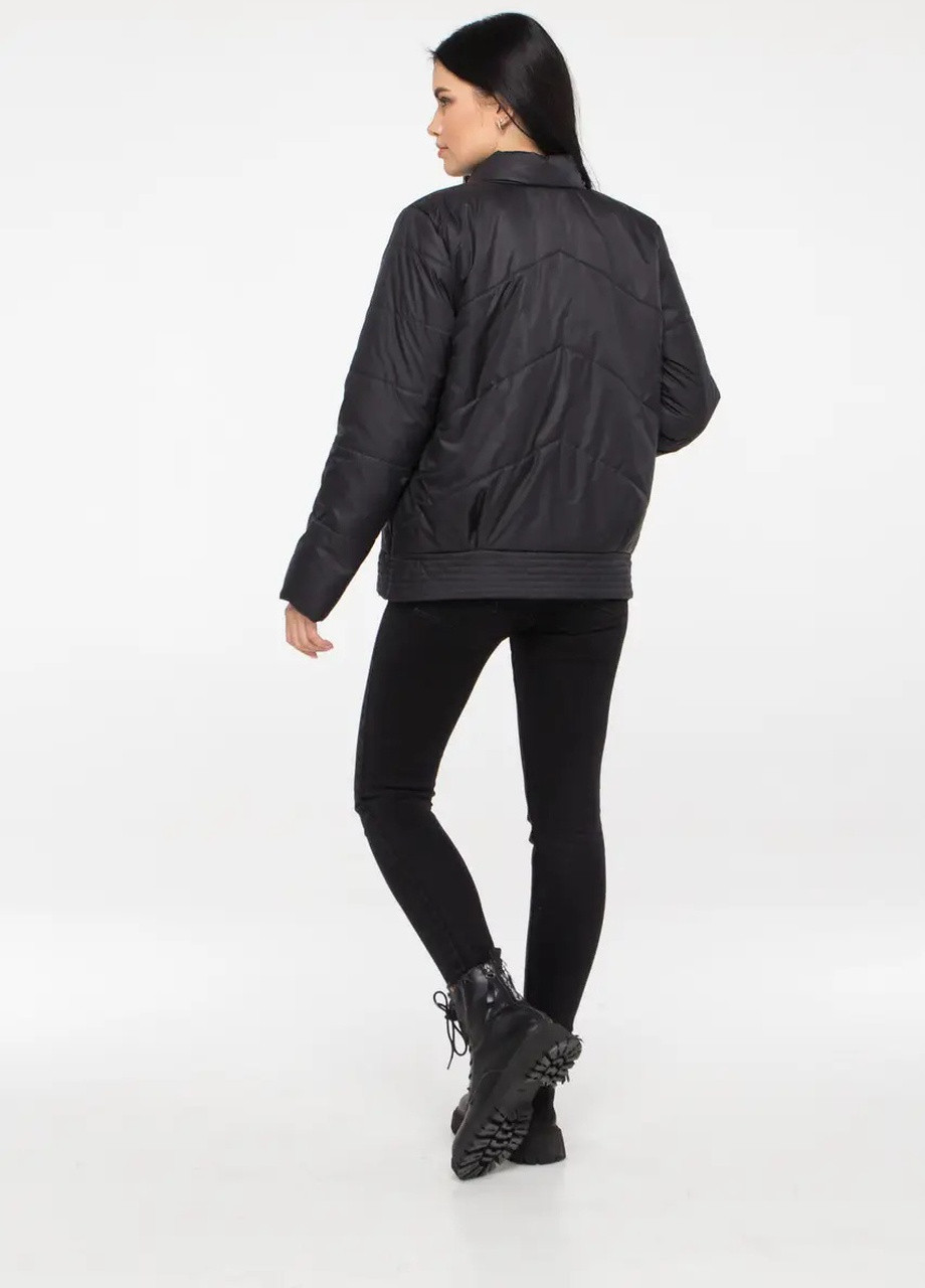 Чорна демісезонна жіноча демісезонна куртка молодіжна SK