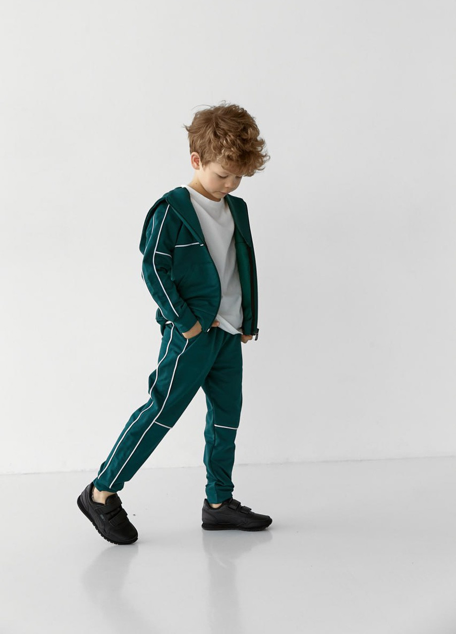 Спортивний костюм на хлопчика колір зелений/білий р.152 408095 New Trend (259034332)