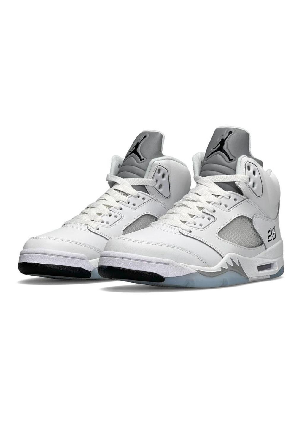 Nike Air Jordan 5 Retro White Silver Reflective 261844206