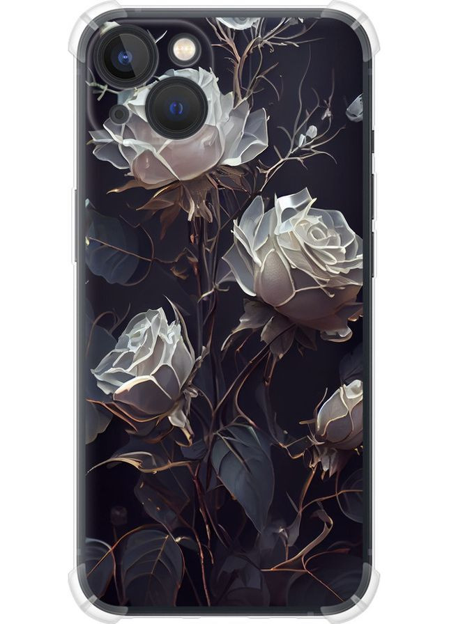 Силіконовий протиударний с посиленими кутами чохол 'Троянди 2' для Endorphone apple iphone 13 (276395638)