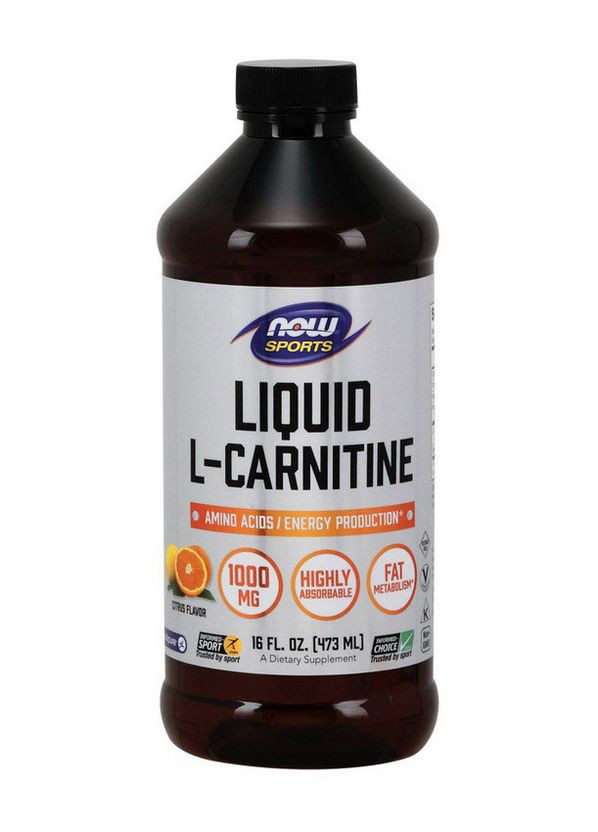 L-карнитин L-Carnitine Liquid 1000 mg 473 ml (Tropical Punch) Now (277751565)