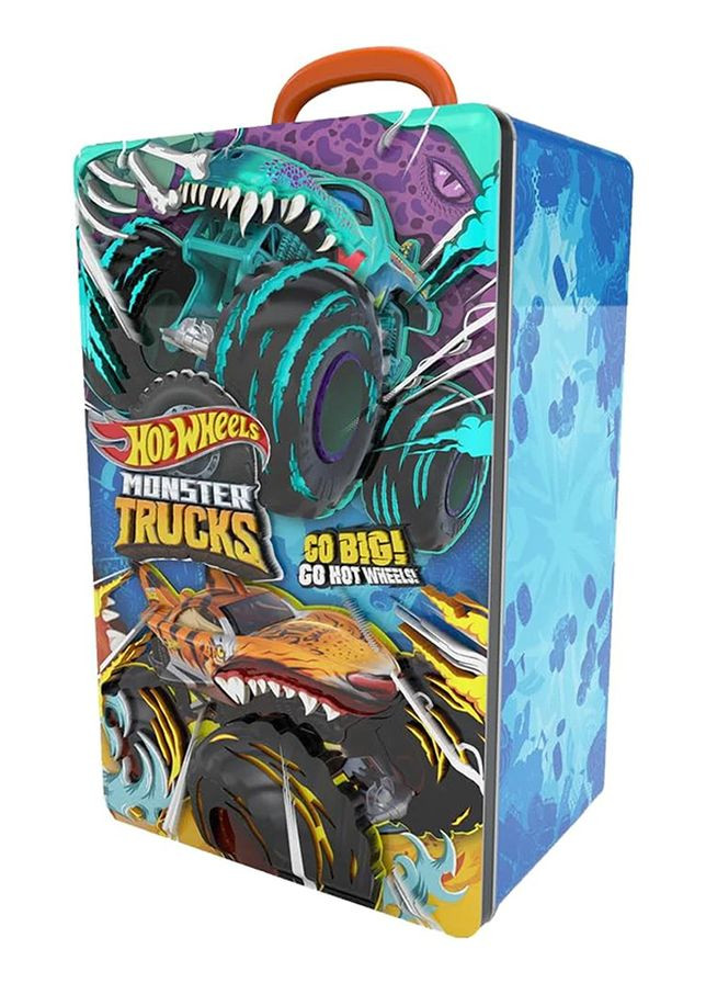 Металлический контейнер для хранения машинок серии "Monster Trucks" цвет разноцветный ЦБ-00238101 Hot Wheels (269692349)