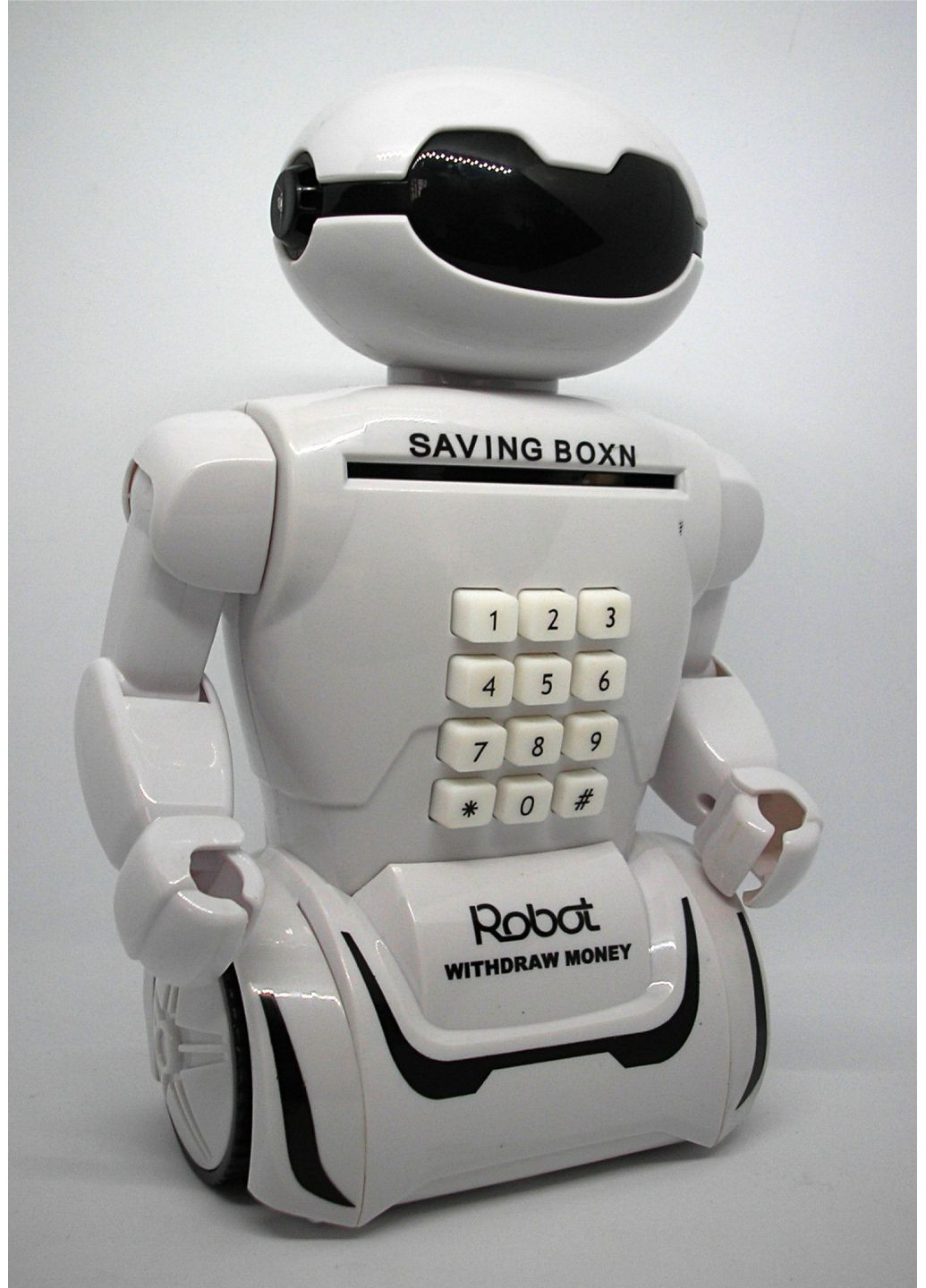 Сейф копилка робот электронная с кодовым замком и купюроприёмником на аккумуляторах LED лампа No Brand (260356740)