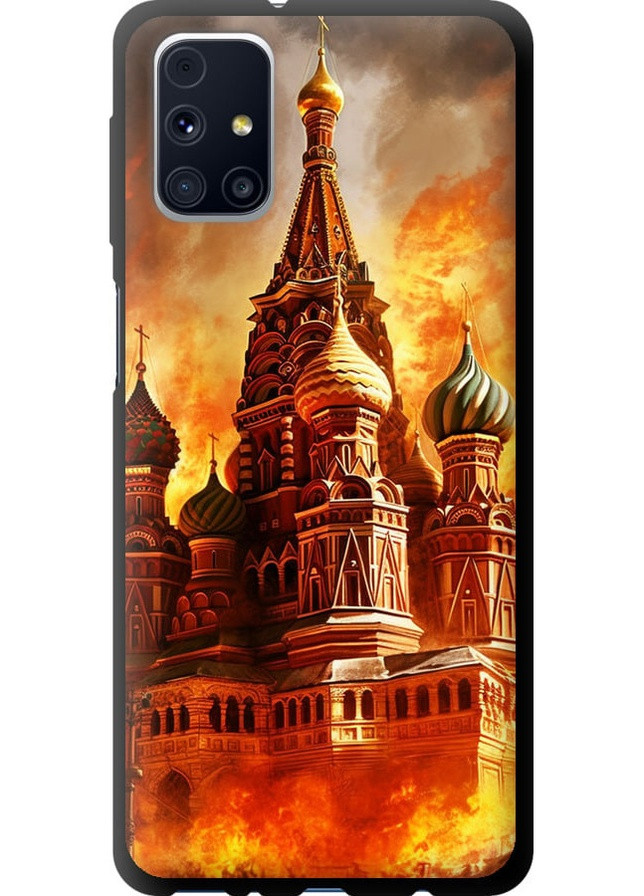 TPU чорний чохол 'Кремль у вогні' для Endorphone Samsung Galaxy M31s M317F (258704381)