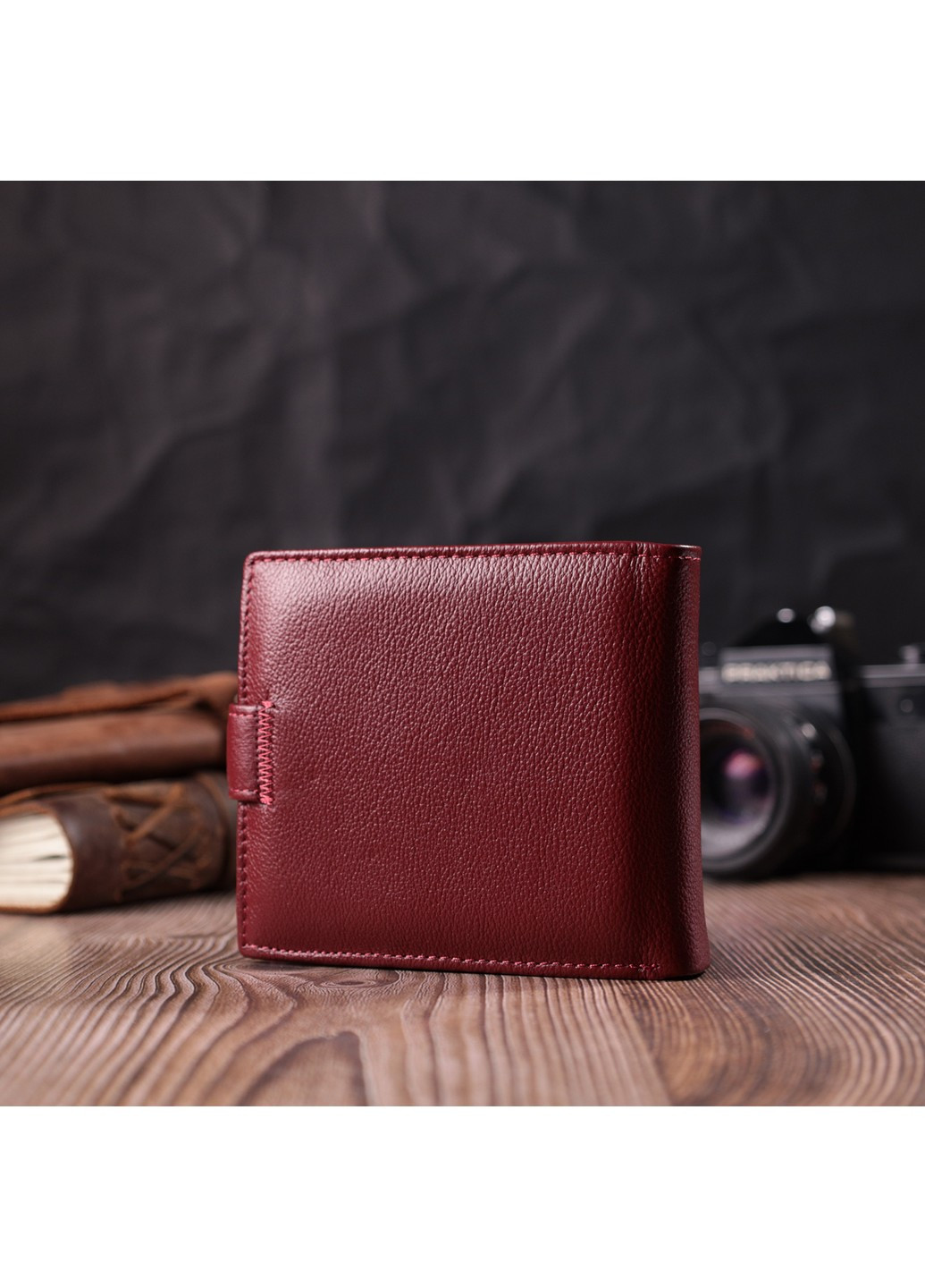 Женский практичный бумажник из натуральной кожи 22554 Бордовый st leather (278001063)